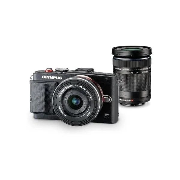 【中古】OLYMPUS ミラーレス一眼 PEN Lite E-PL6 EZダブルズームキット ブラック E-PL6 EZ DZKIT BLK