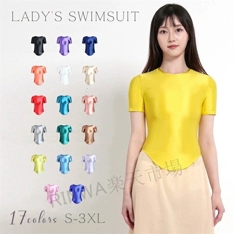 【7月の新作特典】ブラウス スポーツウェ ジョギングシャツ 競泳 超光沢 スクール水着 体型カバー フィットネス フィットネス レディース 目立つ競泳水着 水着 Tシャツ 水陸両用 コスプレ衣装 半袖