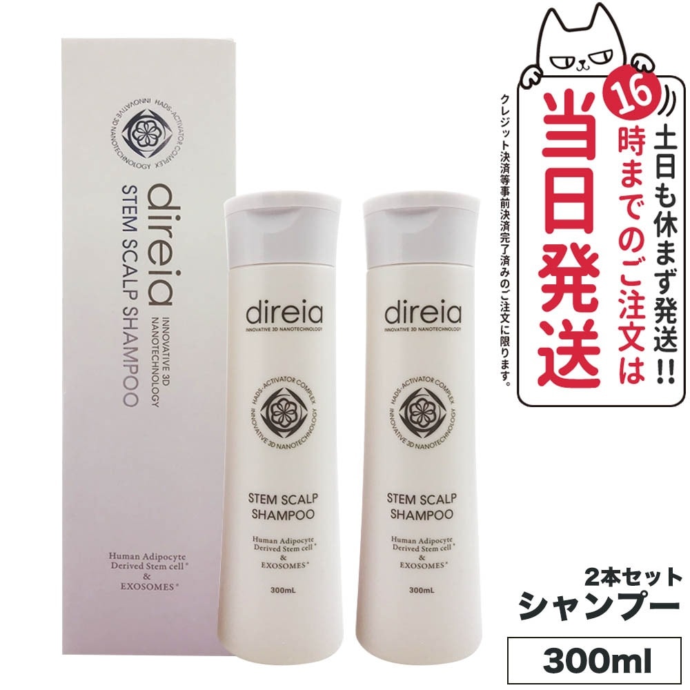 【2本セット】 ディレイア ステム スカルプ シャンプー 300ml Direia ノンシリコン オレンジ&ラベンダーの香り