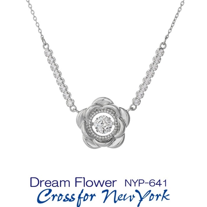 クロスフォーダンシングストーン キュービックジルコニアネックレス クロスフォーニューヨーク/Crossfor New York Dream Flower NYP-641 正規販売店