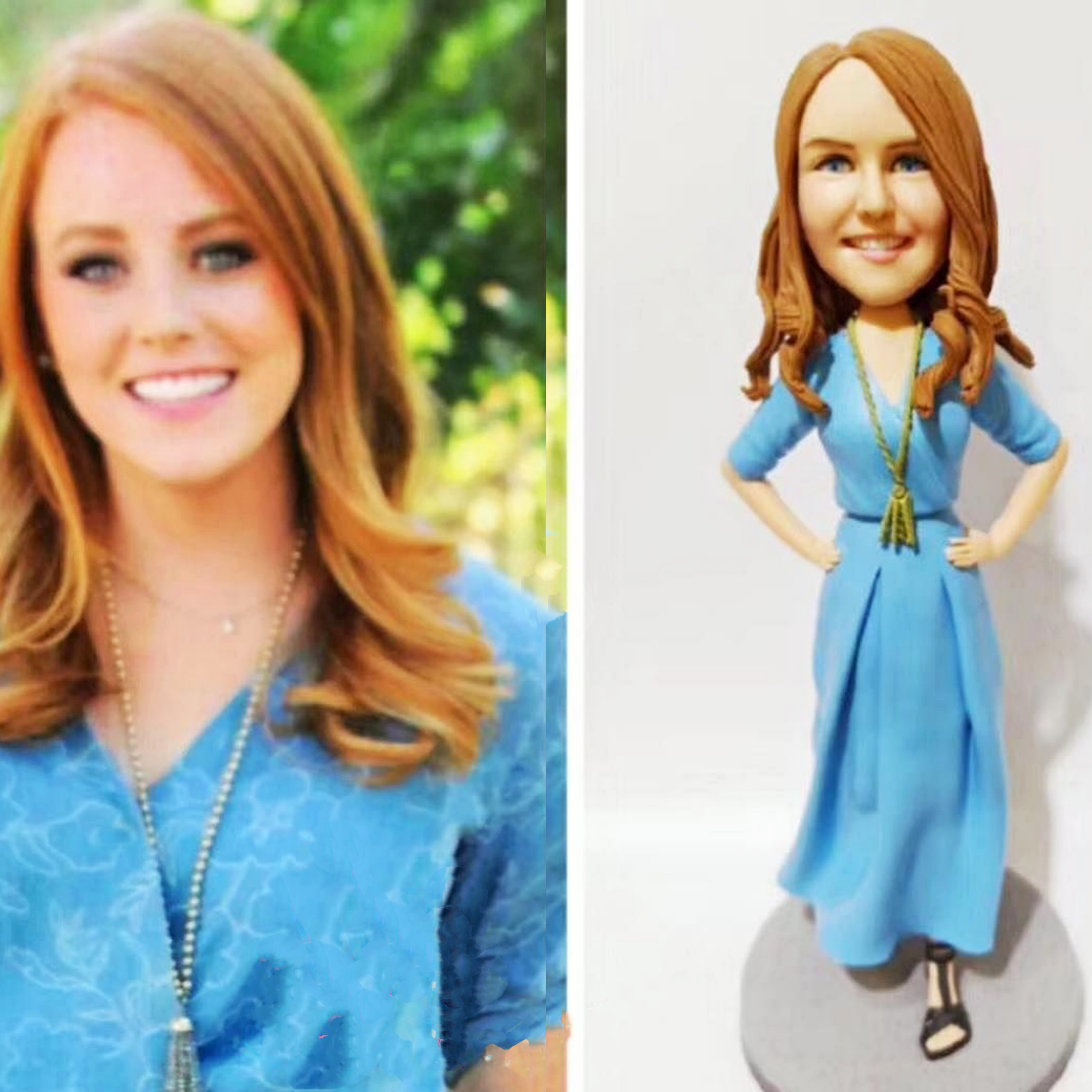 【オーダーメイド】3D肖像画 似顔絵 人形 フィギュア 彼氏 彼女 誕生日 ケーキトッパー 記念日 カップル 友達 プレゼント