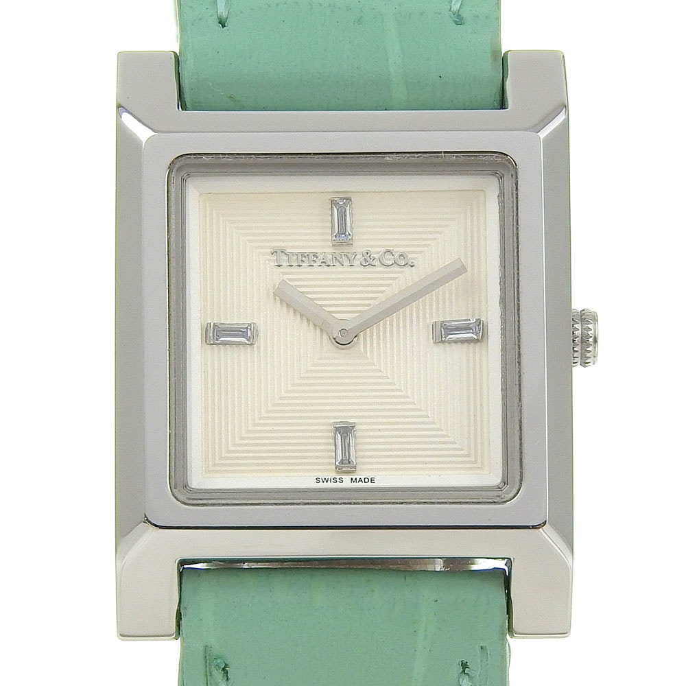 1837 メイカーズ 67460375 腕時計 ステンレススチール クロコダイル クオーツ アナログ表示 レディース 白文字盤 中古品 Aランク