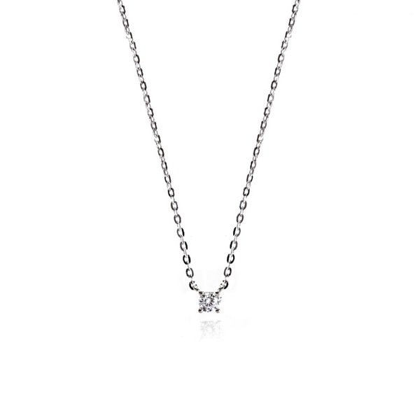 キュービックジルコニアワンポイントネックレス（3mm）送料無料！ LUPIS