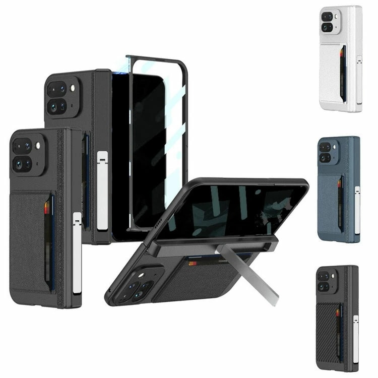 Pixel 10 Pro Fold ケース 耐衝撃 カバー カード収納 スタンド機能 強化ガラス+PUレザー+プラスチック 前面強化ガラス シンプル グーグル ピクセル10 プロ フォールド 保護ケー