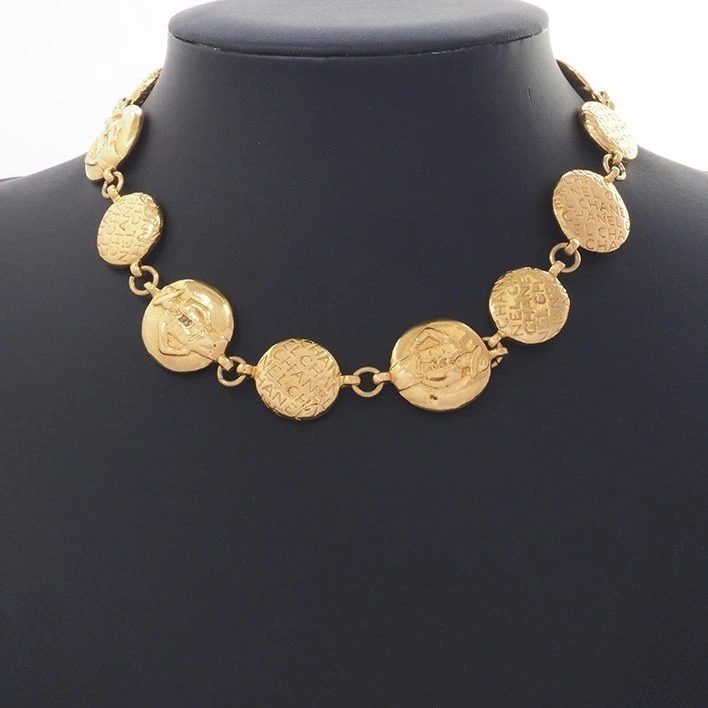 シャネル ココマドモアゼル ロゴ ラウンド コイン 【ネックレス】