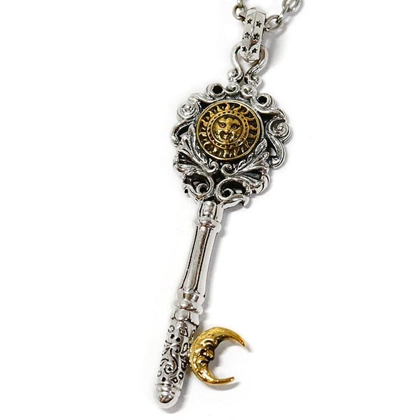 太陽神 アポロン 月 ムーン キー 鍵 メンズ ペンダント ネックレス