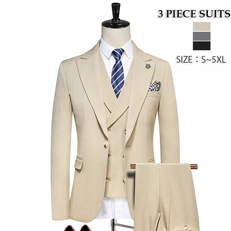 スーツ メンズ スリーピース タキシード 紳士服 礼服 メンズスーツ フォーマル ビジネス 通勤 オフィス 就活 面接 カジュアル 上品 お呼ばれ パーティー 結婚式 二次会 スリムスーツ 30代40