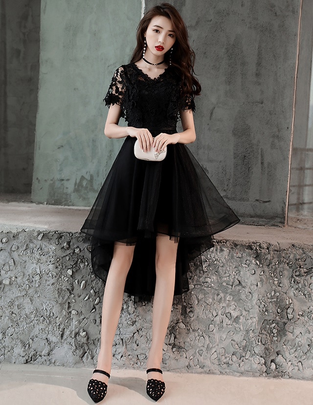 フィッシュテール パーティー ドレス ワンピース レディース ミニ 大きいサイズ ミニドレス 膝丈 結婚式 二次会 カジュアル フォーマル 黒 赤