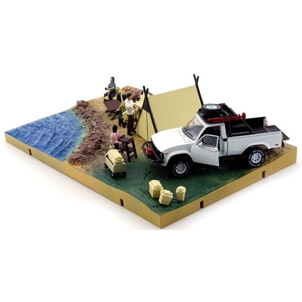 ビーエムクリエイションズ トヨタ 1980 ハイラックス N60. N70 ホワイトアクセサリー&キャンピング ジオラマセット 64B0384