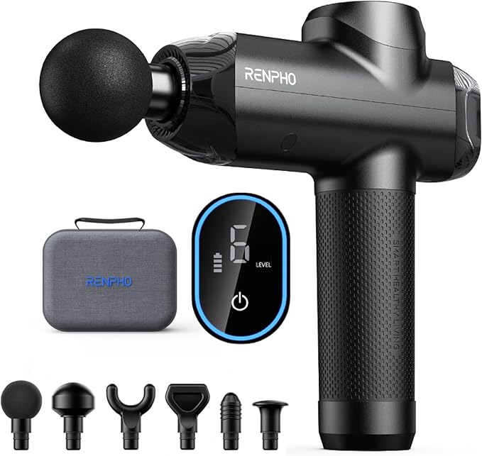 レンフォ ハンディガン 筋膜リリースガン 強力 プロ 12mm振幅 6段階強度レベル 6種類アタッチメント Powerハンディガン LEDタッチ操作 タイマー機能 ボディケア ダイエット器具 収納バッ 9,239円