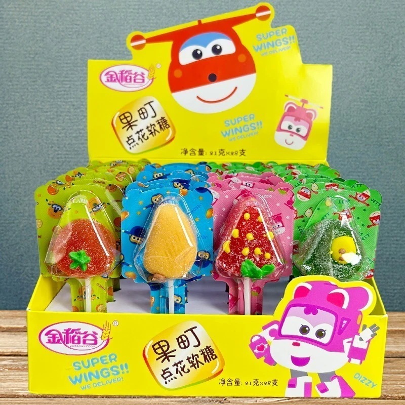 g ドットフルーツシェイプ VC ソフトキャンディ 子供用ジュース ビタミンC ロリポップ スナック 箱入り お菓子 大人 子供 誕生日プレゼント