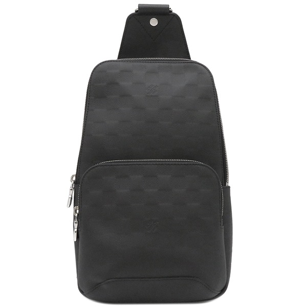 ルイヴィトン LOUIS VUITTON ボディバッグ アヴェニュー スリングバッグ ダミエ アンフィニ ブラック シルバー金具 黒 クロスボディ N41720 RFID 【保存袋】【中古】