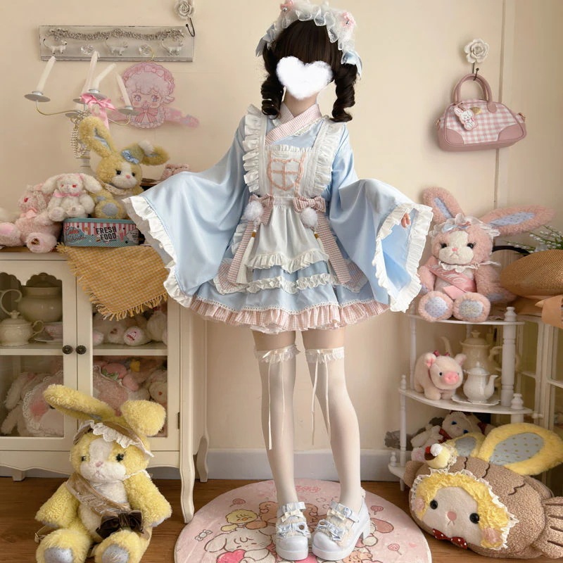 ロリータドレス コスプレ メイド服 可愛い ナースロリータドレス甘くて風メイドドレス夏