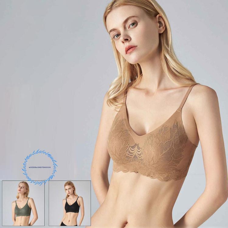 ブラジャー ショーツセット 女性下着 上下セット　3/4カップ ノンワイヤー 総レース セクシ 脇肉 ブラ　育乳ブラ