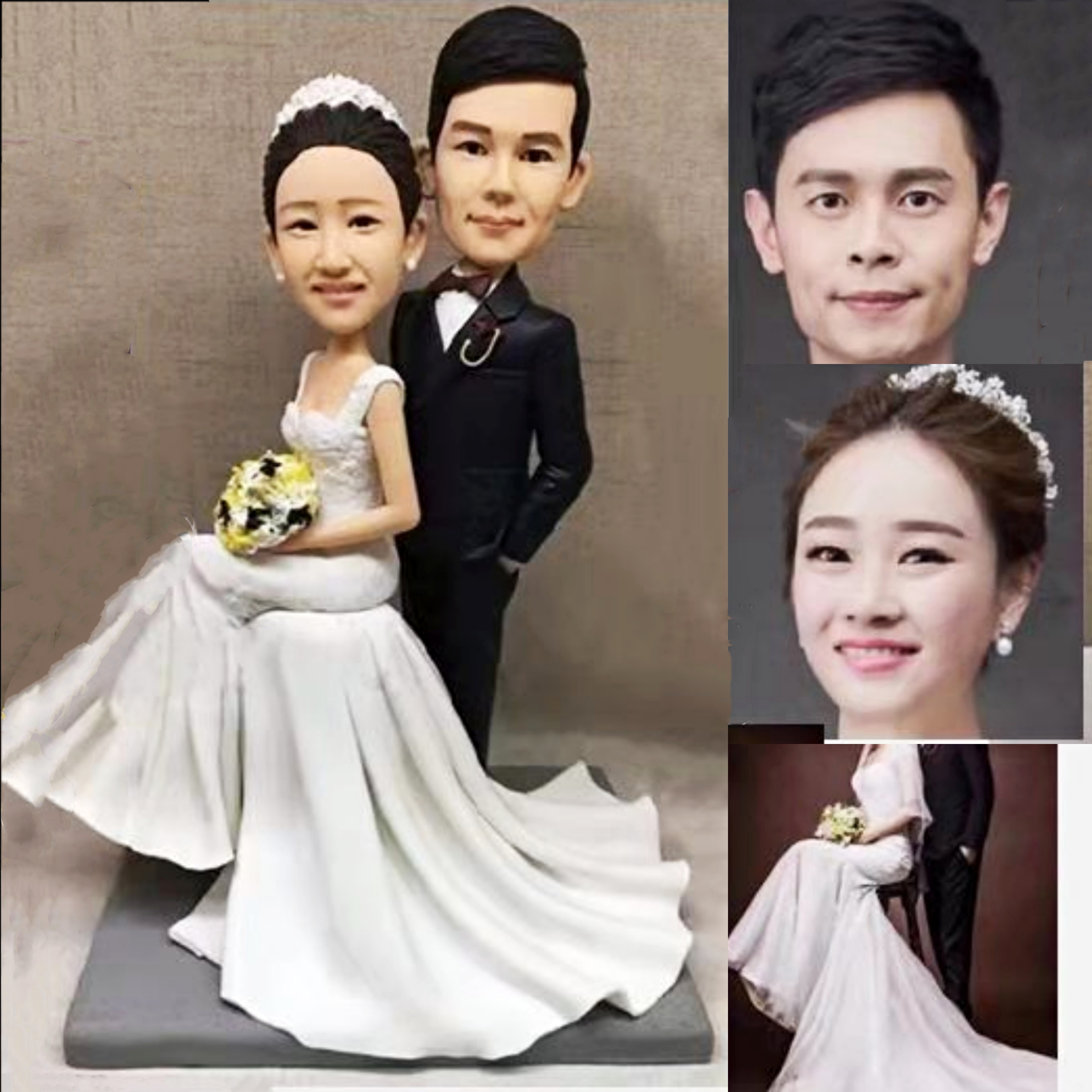 【オーダーメイド】3D肖像画 似顔絵 人形 フィギュア 結婚祝い 周年記念日 カップル 彼氏 彼女 夫婦 両親 贈呈品 記念品