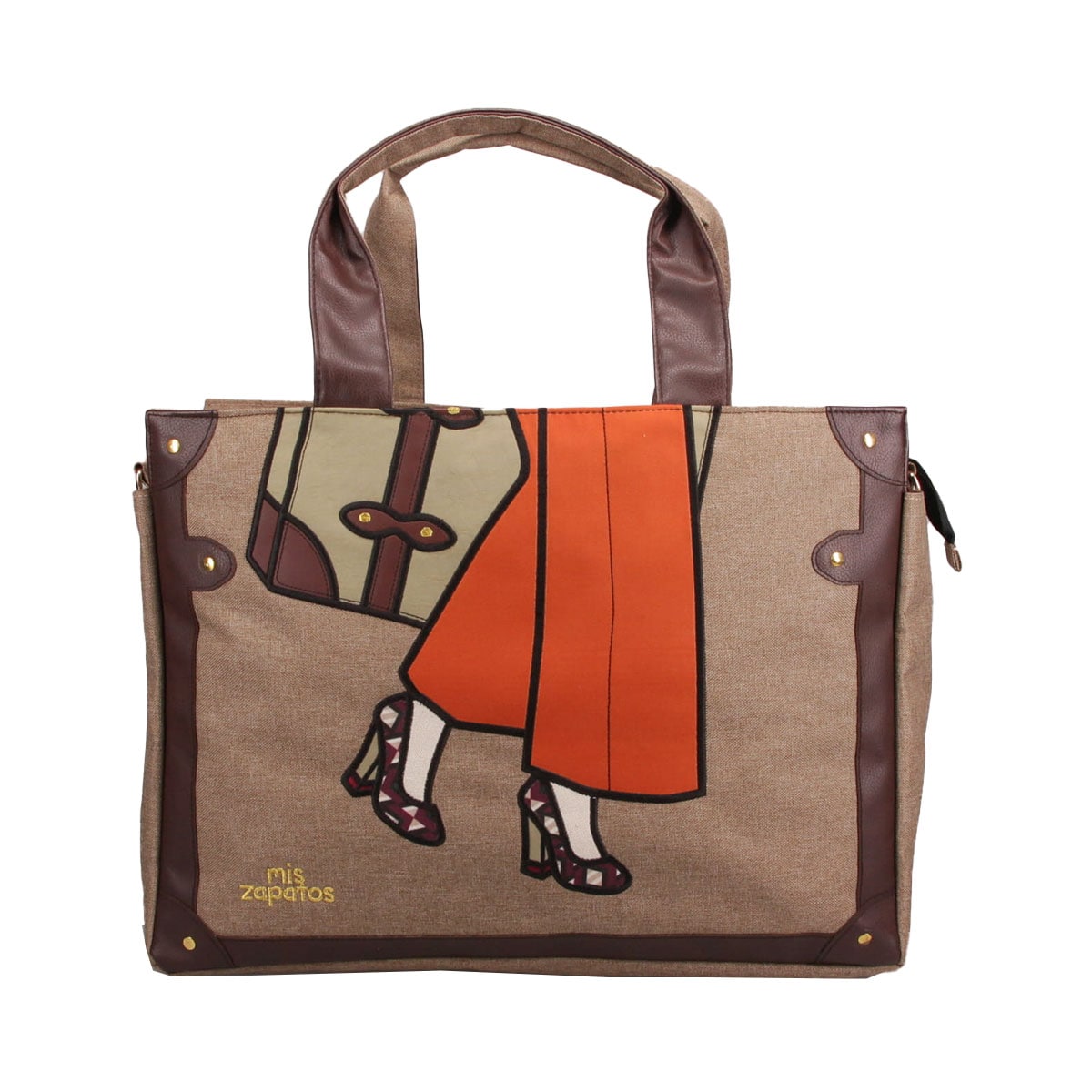 トートバッグ スクエア ショルダーバッグ レディース 斜めがけ 2way 大きめ 大容量 a3 キャリーオン ファスナー付き ポケット付き 大人 手提げ 合皮 旅行 トラベル 鞄 かばん 7468