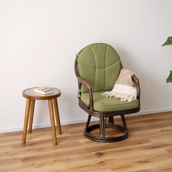 NRS-440GR ラタン回転チェア メーカー直送