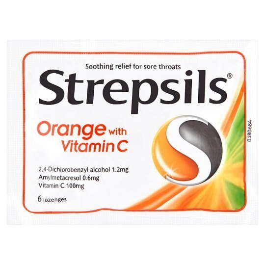その他 Strepsils Orange with Vitamin C Lozenges 6pcs