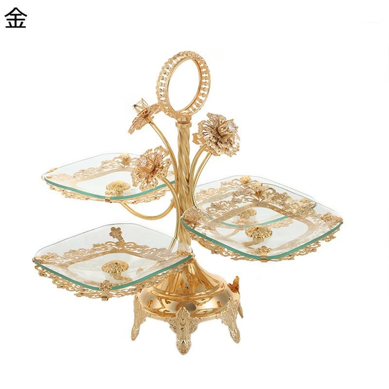 ケーキスタンド 欧風 デザートスタンド ケーキプレイスタンド 3層 おしゃれ 透明ガラス 耐熱皿 トレイ プレイラック お菓子 アフタヌーンティー パーティー用 誕生日 宴会テーブル 飾り付け