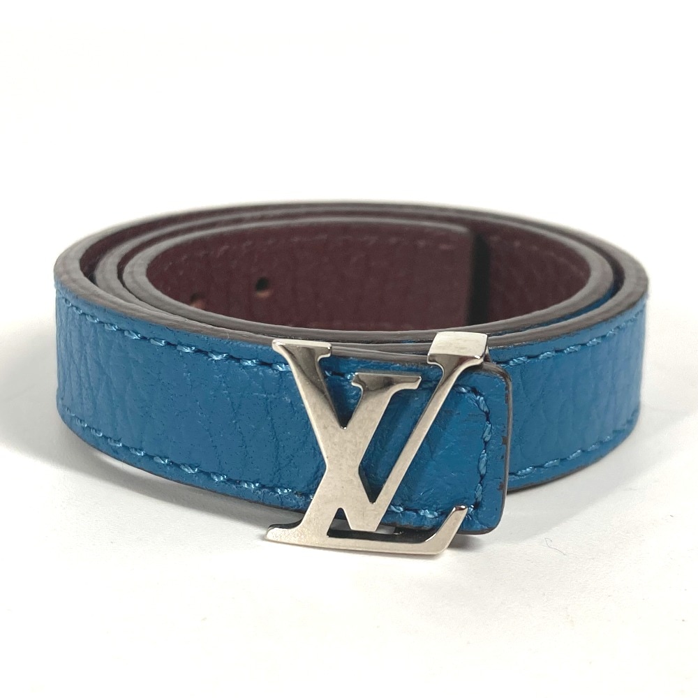 ブレスレット M6015E ブラスレ・LV アクセサリー 2重 バイカラー トリヨンレザー ブルー