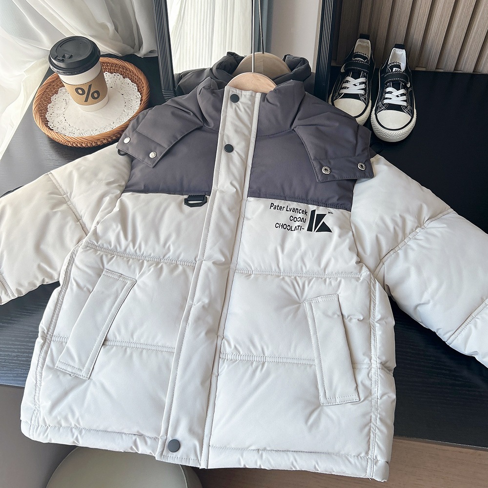 冬の子供服ファッション綿入れ子供の綿入れ厚手の保温綿入れの中で子供の綿入れの中で長いコート