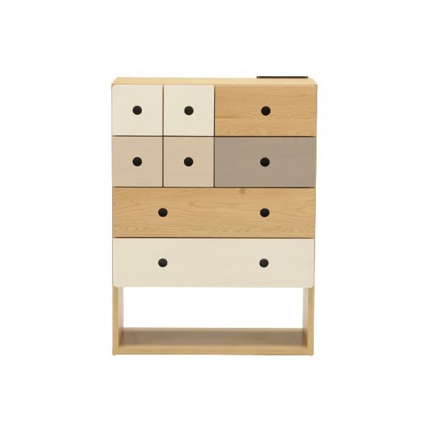 LUXE M チェスト 幅650x奥行350x高さ877mm キャビネット 引き出し 天然木 オーク 36,892円