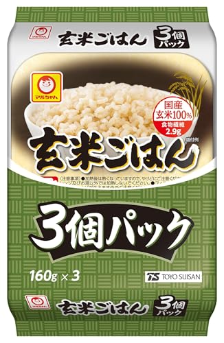 マルちゃん 玄米ごはん3食パック 480g×8個 ( 計24個 / 国産 ) 玄米パック ( 国産 玄米100% ) レンジで簡単調理 ( パックごはん / レトルト ) まとめ買い 東洋水産