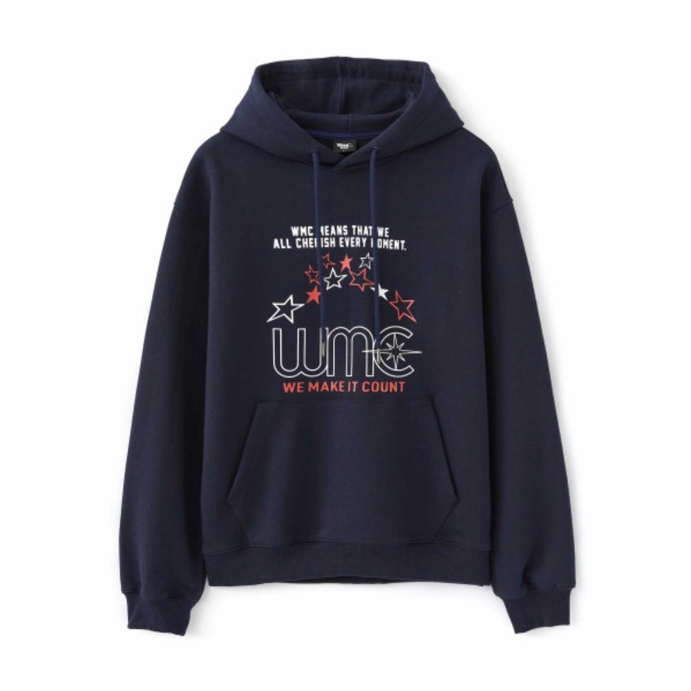 WMC Star Slogan Hoodie NAVY O-MOBAL4Z94256