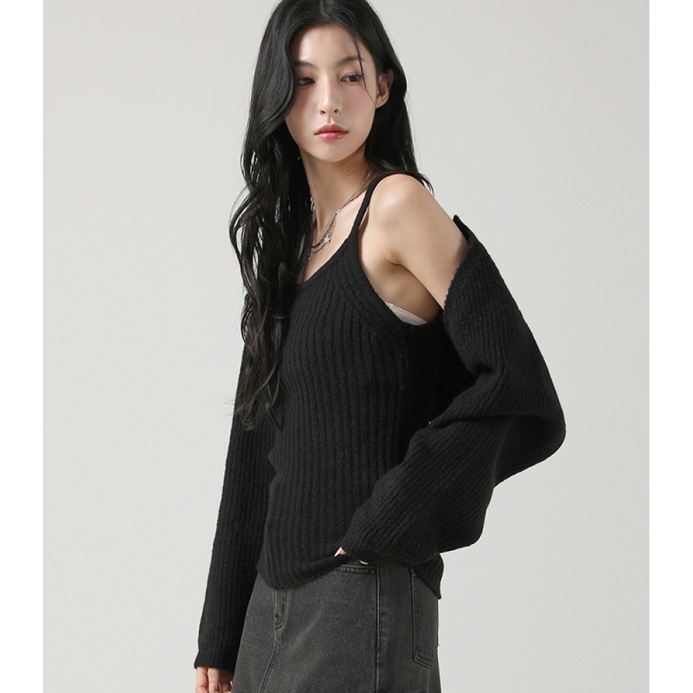 AVANDRESS アデルボレロカーディガンニットセットブラック