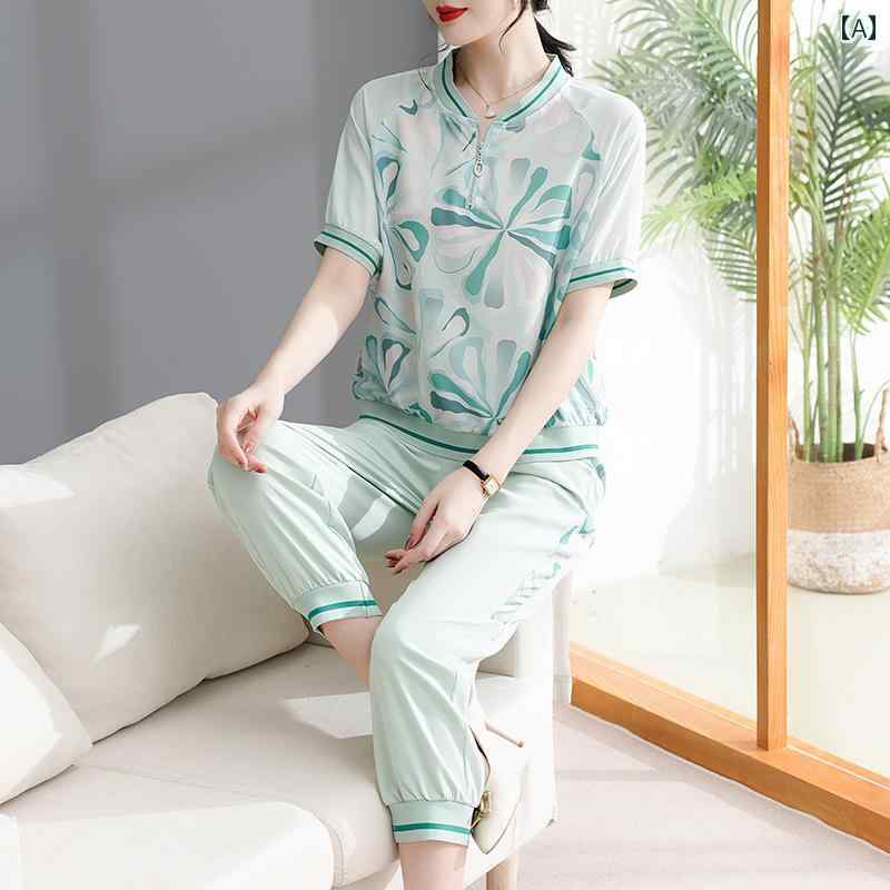 セットアップ レディース 夏 カジュアル おしゃれ 薄手 涼しい 涼しい 涼しい スポーツウェア 夏 服 半袖 Tシャツ 大きいサイズ 5,965円