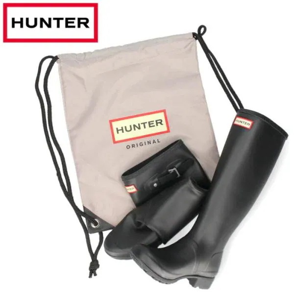 HUNTER ハンター レインブーツ レディース 長靴 オリジナルツアー ブーツ 完全防水 WFT2210RMA ブラック 防滑