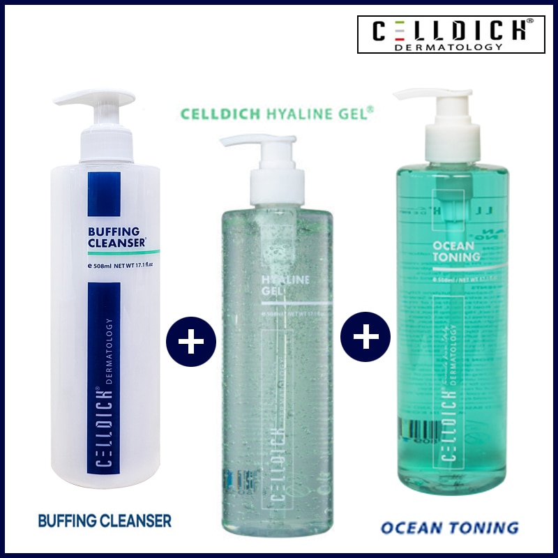 無刺激高級バフクレンザー508ml + 高級アロマオーシャントーニング508ml + ハイグレードスージングジェルヒアリングジェル508ml(+エステ専用サンプル5種)
