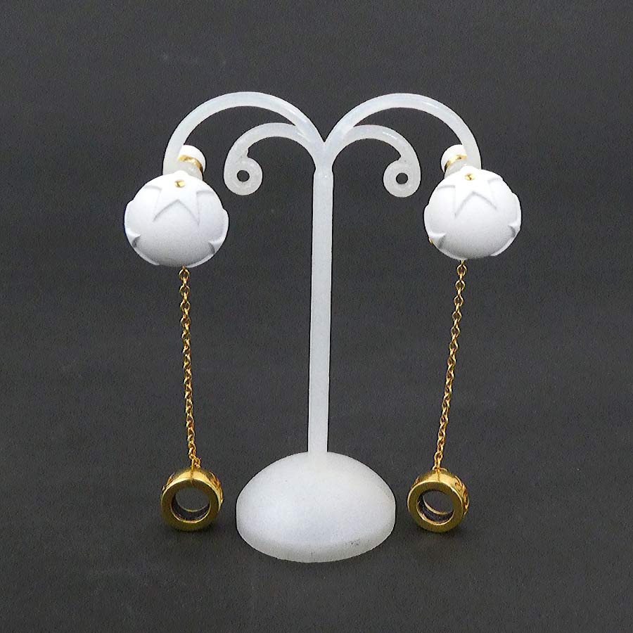 クリスチャンディオール Christian Dior ピアス AirPods Proアクセサリー トライバルピアス D-VIBE メタル ホワイト×ゴールド レディース 56164k