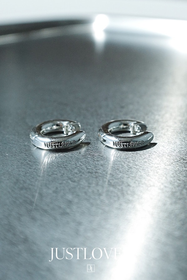 【JUSTLOVER】 Born Mini Hoop Earrings - Silver ピアス 正規品