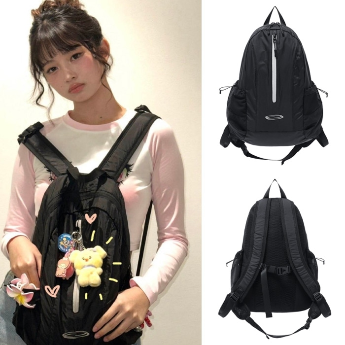 [IVE Ray 着用] Mesh Pocket Runner Bag - Black 13,650円