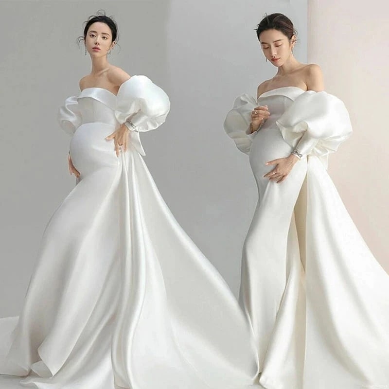 【 2025】マタニティドレス ワンピース マタニティ フォト エレガント 結婚式 お宮参り お呼ばれ フォーマル クリスマス 衣装 写真 撮影 妊娠中姿を記念に 楽天海外通販