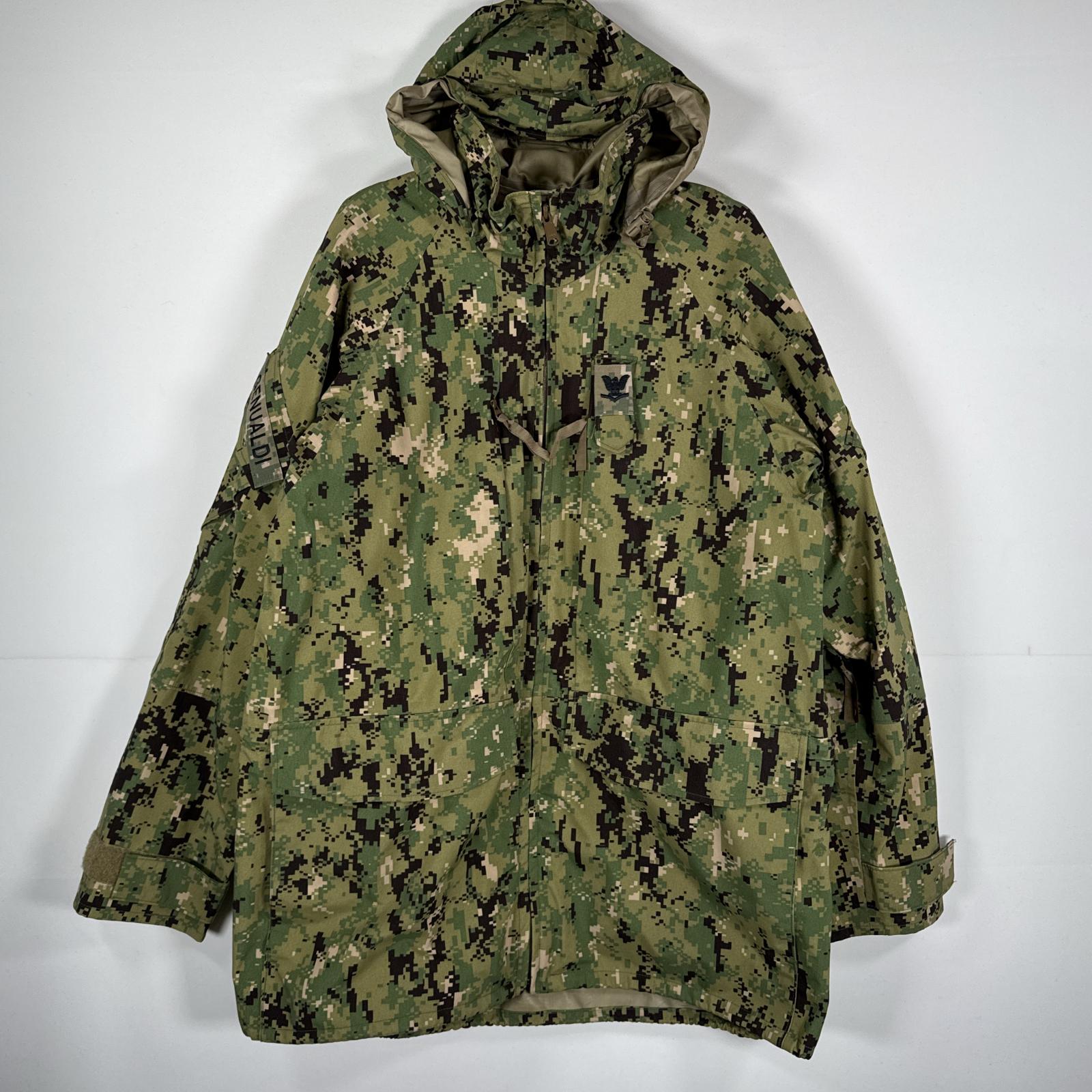 古着 ミリタリージャケット ECWCS GORE-TEX デジタルカモフラ デジカモ 米軍 ゴアテックスパーカー large X long グリーン メンズ