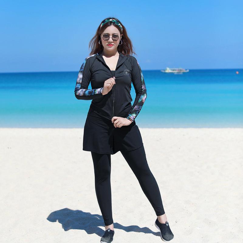 早いもの胜ち 水着 5点セット 長袖 ラッシュガード スポーツ水着 ウェットスーツ 日焼け防止 プラスサイズ シュノーケリング サーフスーツ ビーチウェア 大人水着 黒 ブルー バレンタイン プレゼン