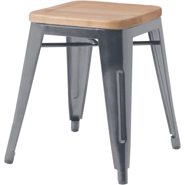 スツール シルバー （約W39×D39×H44.5cm） 完成品