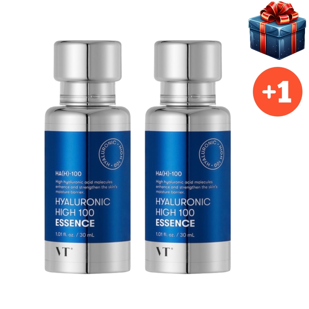 [韓国人気1+1] ヒアルロニック ハイ100 高分子エッセンス 30ml+30ml 全60ml 2個セット シワ 弾力 スキンケア 正規品 光彩 活力 密着 トーンアップ 簡単 水分 保湿 しっとり