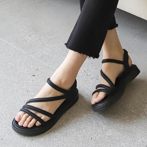 女性サンダル 足が楽なストラップサンダル