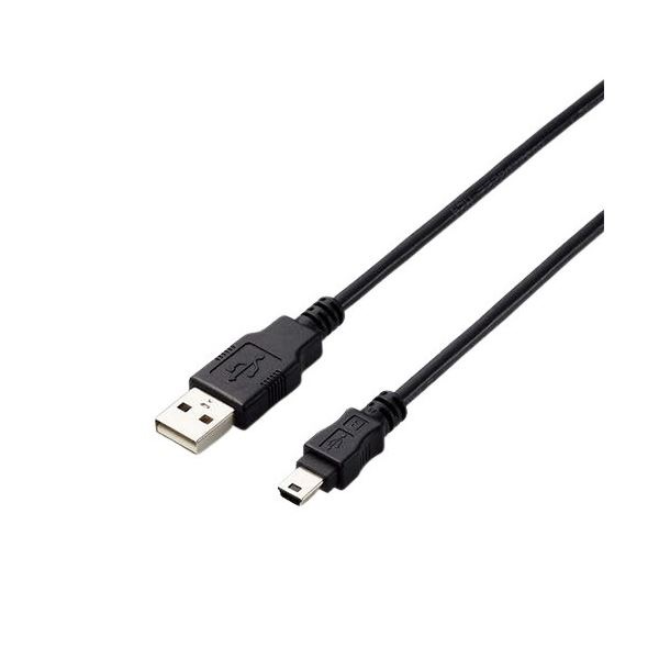 (まとめ）エレコム USB2.0A-miniBケーブル 2.0m RoHS指令準拠（10物質） U2C-AM20BK/ID 1本(×10セット)