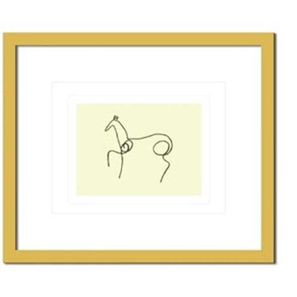 ファブリックパネル アートフレーム おしゃれ 絵画 モダンアート 壁掛け ウォールデコレーション ピカソ Pablo, Picasso Le cheval 650x550mm