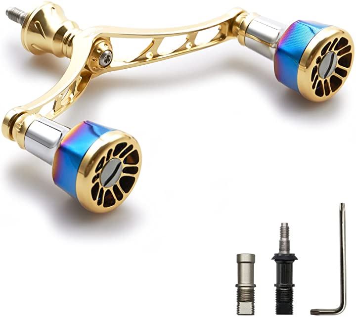 リール ハンドル シマノ Shimano ダイワ DAIWA 通用 スピニングリール用 Arch Engine Series 189 (ゴールド, 98mm)