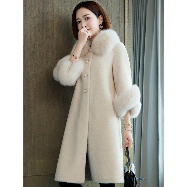 ボアコート ムートンコート レディース 冬 40代 ファーコート フェイクムートン ロングコート オーバーコート アウター 防寒 おしゃれ ファー付き きれい