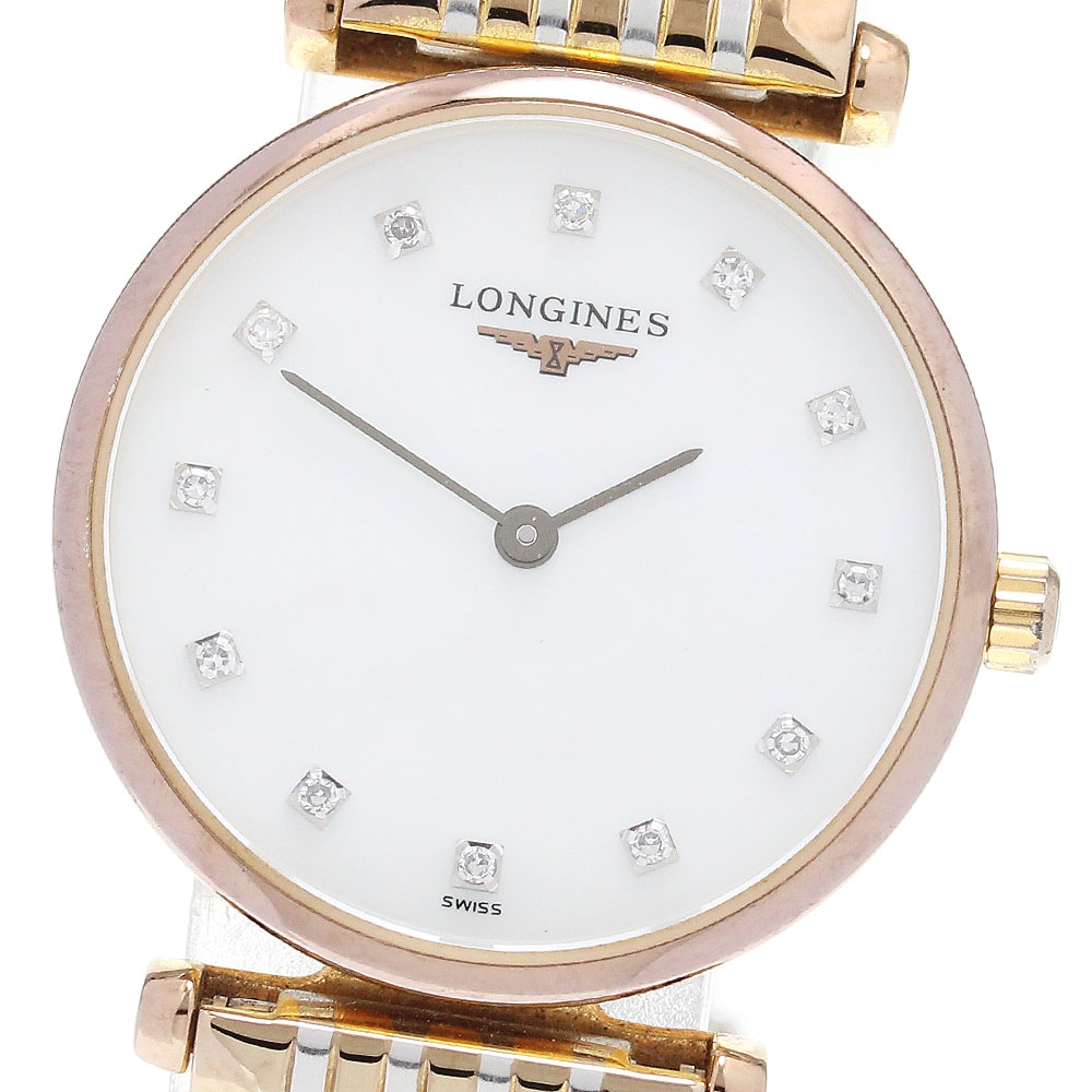 ロンジン LONGINES L4.209.1 グランドクラシック 12Pダイヤ クォーツ レディース _849230【中古】