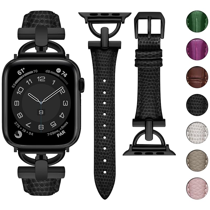 Wutwuk apple watch バンド 女性 人気 コンパチブル アップルウォッチ バンド レザー かわいい レディース オシャレ 女性用トップグレイン革 ベルトiWatch SE SE2 S