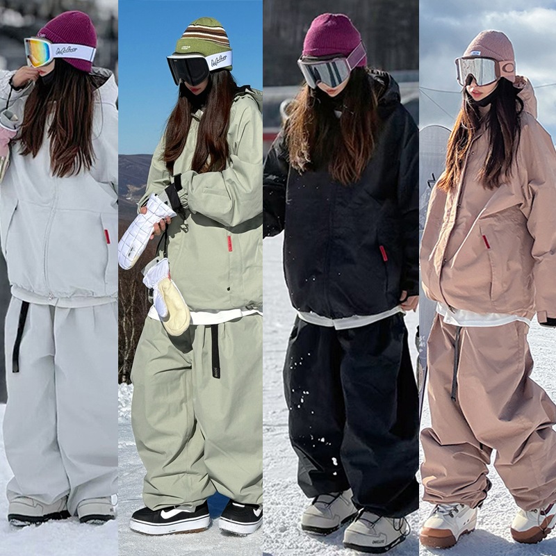 【3日出荷】スノーボードウェア 2025-2026冬NEW 4COLOR レディース メンズ 男女通用 ジャケット アウター パンツ スキーウェア
