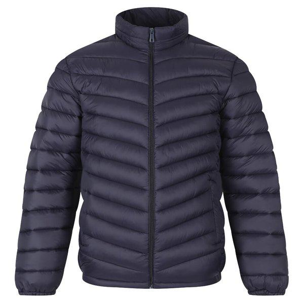 メンズ冬ハイネックフルジップ軽量パディングジャンパーIE-JUP-4006-ネイビー