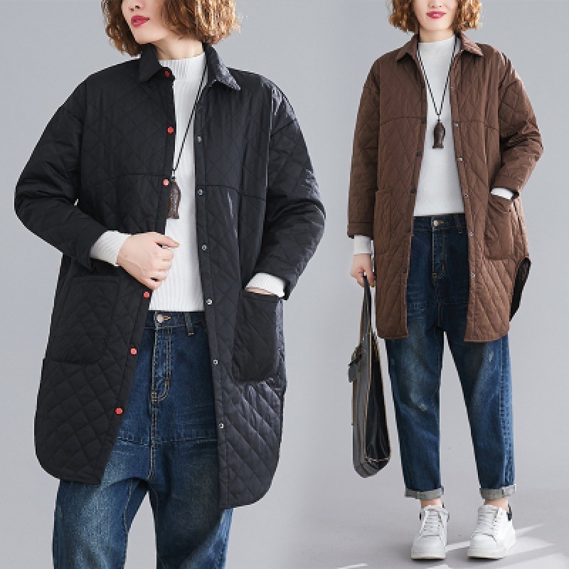 人気沸騰 アウター レディース キルティングコート 長袖 ロング シャツ ライトアウター シンプル カジュアル 秋冬